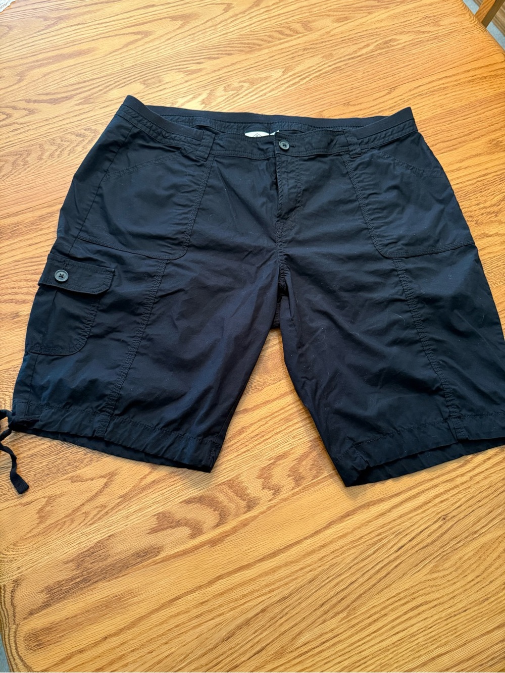 St. John's Bay Black Women's Cargo Bermuda Shorts